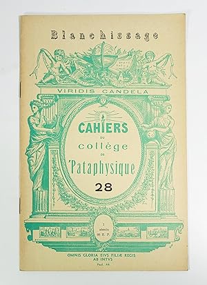 Image du vendeur pour Cahiers du Collge de 'Pataphysique n28 "Blanchissage" mis en vente par Librairie L'Autre sommeil