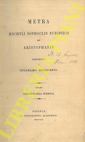 Metra Aeschyli Sophoclis Euripidis et Aristophanis.