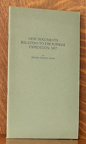 Seller image for NEW DOCUMENTS RELATING TO THE POPHAM EXPEDITION 1607 for sale by Andre Strong Bookseller