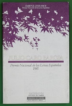 Imagen del vendedor de Julio Caro Baroja Premio Nacional de las Letras Espaolas 1985 a la venta por Librera Alonso Quijano