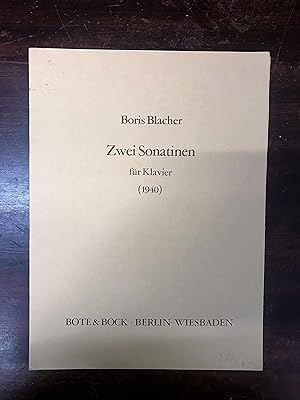 Seller image for Zwei Sonatinen fr Klavier (1940). for sale by Antiquariat Seibold