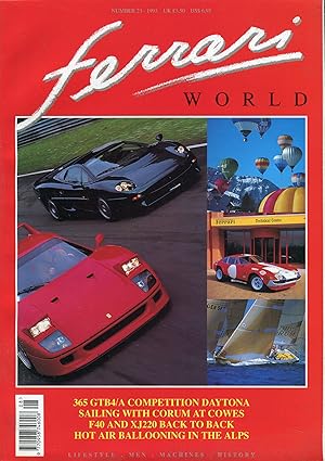 Seller image for Ferrari World magazine Issue 23 August/September 1993 featuring F40, Jaguar XJ220, 348 Spider [Paperback] Phil Ward for sale by David Thomas Motoring Books