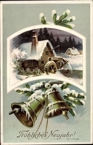 Dolomit Glocke mit Stern grün/weiß Tischglöckchen Weihnachten X-Mas Christmas