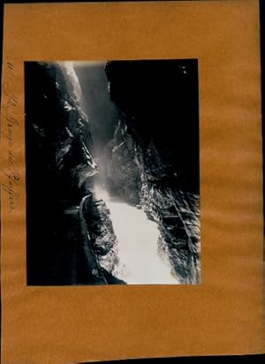 Foto um 1890, Pfäfers Kanton Sankt Gallen, Taminaschlucht, Luzern Stadt, Gütsch-Drahtseilbahn