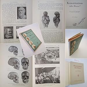 Bild des Verkufers fr Konstitution oder Rasse? Von Dr. med. Ernst Rittershaus, a.o. Professor an der Universitt Hamburg). Mit 170 Abbildungen * und O r i g i n a l - S c h u t z u m s c h l a g Expl. aus dem Besitz von E r n s t R  d i n zum Verkauf von Galerie fr gegenstndliche Kunst