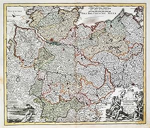 "Saxonia Inferior" - Niedersachsen Bremen Hamburg Mecklenburg Nordrhein-Westfalen Karte map
