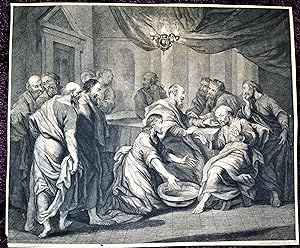 Petrus dixit ei, domine Tu mihi lavas Pedes? The original picture by Rubens. Jesús lavando los pi...