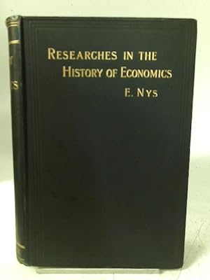 Imagen del vendedor de Researches in the History of Economics. a la venta por World of Rare Books