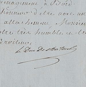Imagen del vendedor de Deux documents signs ou apostills par le duc de Choiseul a la venta por Traces Ecrites