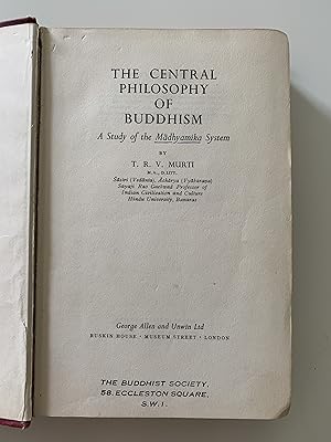 Immagine del venditore per The Central Philosophy of Buddhism, The A Study of the Madhyamika System venduto da Symonds Rare Books Ltd