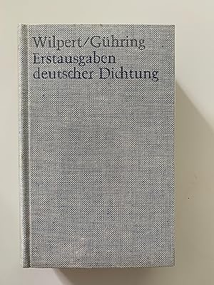 Seller image for Erstausgaben Deutscher Dichtung - Eine Bibiolgraphie Zur Deutschen Literatur 1600-1960 for sale by Symonds Rare Books Ltd