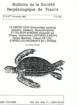 La Tortue Luth et les deux remoras capturés à Dieppe en 1752