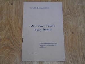 Miss Jean Nolan's Song Recital Aberdeen Hall, Gresham Hotel in Aid of the National Relief Fund We...