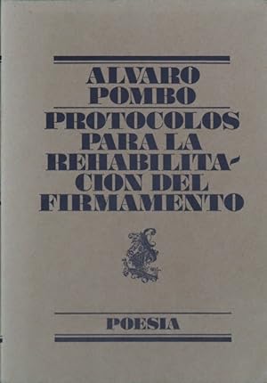 Imagen del vendedor de Protocolos para la rehabilitacin del firmamento a la venta por Librera Alonso Quijano