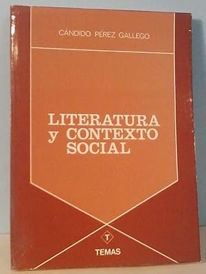 Imagen del vendedor de Literatura y contexto social a la venta por Berthoff Books