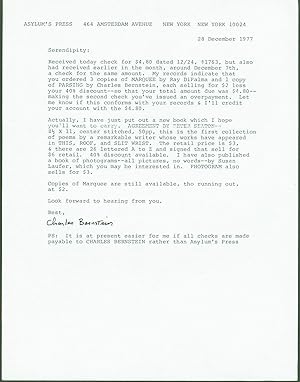 Typed letter signed