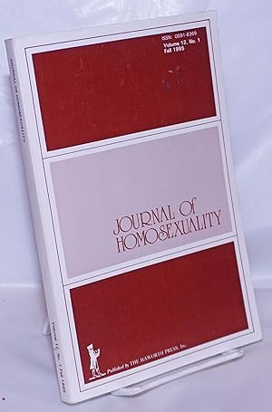 Imagen del vendedor de Journal of Homosexuality: vol. 12, #1, Fall 1985 a la venta por Bolerium Books Inc.