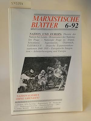 Bild des Verkufers fr Marxistische Bltter 6-92 30. Jahrgang, November/ Dezember 1992 zum Verkauf von ANTIQUARIAT Franke BRUDDENBOOKS