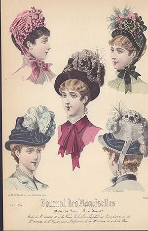 Seller image for Kolorierter Mode Stahlstich von 1884. Paris No. 4462 for sale by ANTIQUARIAT Franke BRUDDENBOOKS