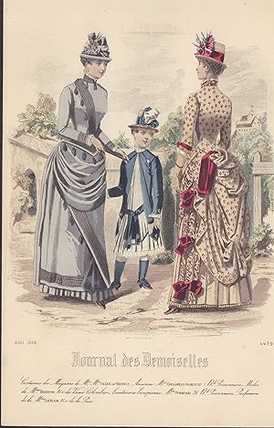 Seller image for Kolorierter Mode Stahlstich von 1884. Paris No. 4479 for sale by ANTIQUARIAT Franke BRUDDENBOOKS