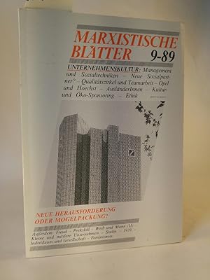 Imagen del vendedor de Marxistische Bltter 9-89 27. Jahrgang, September 1989 a la venta por ANTIQUARIAT Franke BRUDDENBOOKS