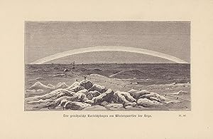 Seller image for Der gewöhnliche Nordlichtbogen am Winterquatier der Vega. Stahlstich von 1885 for sale by ANTIQUARIAT Franke BRUDDENBOOKS