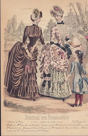 Seller image for Kolorierter Mode Stahlstich von 1884. Paris No. 4484 for sale by ANTIQUARIAT Franke BRUDDENBOOKS