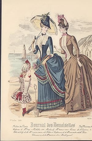 Seller image for Kolorierter Mode Stahlstich von 1886. Paris No. 4579 for sale by ANTIQUARIAT Franke BRUDDENBOOKS