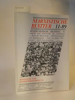 Seller image for Marxistische Bltter 11-89 27. Jahrgang, November 1989 for sale by ANTIQUARIAT Franke BRUDDENBOOKS