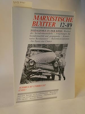 Bild des Verkufers fr Marxistische Bltter 12-89 27. Jahrgang, Dezember 1989 zum Verkauf von ANTIQUARIAT Franke BRUDDENBOOKS