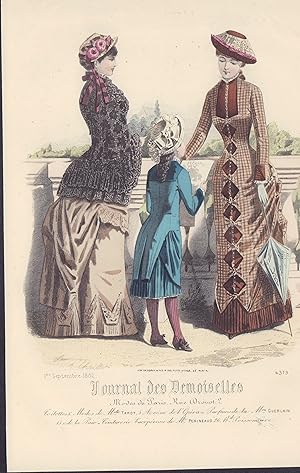 Seller image for Kolorierter Mode Stahlstich von 1882. Paris No. 4379 for sale by ANTIQUARIAT Franke BRUDDENBOOKS
