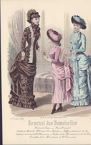 Seller image for Kolorierter Mode Stahlstich von 1882. Paris No. 4384 for sale by ANTIQUARIAT Franke BRUDDENBOOKS