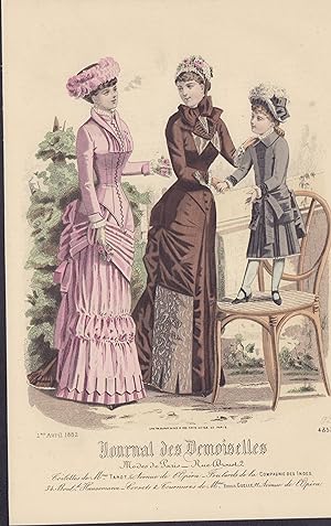 Seller image for Kolorierter Mode Stahlstich von 1882. Paris No. 4357 for sale by ANTIQUARIAT Franke BRUDDENBOOKS