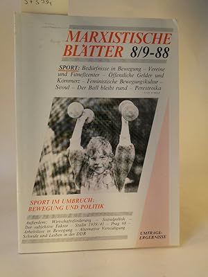 Imagen del vendedor de Marxistische Bltter 8/9-88 26. Jahrgang, August/ September 1988 a la venta por ANTIQUARIAT Franke BRUDDENBOOKS