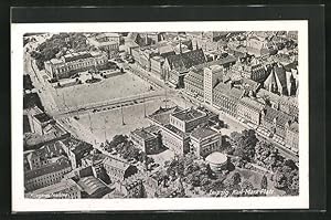 Bild des Verkufers fr Ansichtskarte Leipzig, Fliegeraufnahme des Karl-Marx-Platzes zum Verkauf von Bartko-Reher