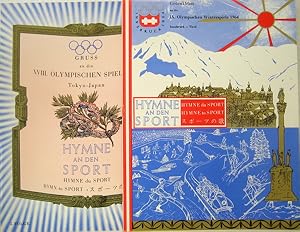 Gedenkblatt an die IX. Olympischen Winterspiele 1964. Innsbruck - Tirol. Hymne an den Sport. Chor...