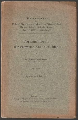 Bild des Verkufers fr Foraminiferen der Seewener Kreideschichten. Mit 6 Tafeln. zum Verkauf von Antiquariat Dennis R. Plummer