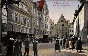 Ansichtskarte / Postkarte Tallinn Reval Estland, Wana turg, Wiru tän, Straßenpartie
