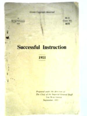 Imagen del vendedor de Successful Instruction 1951 a la venta por World of Rare Books