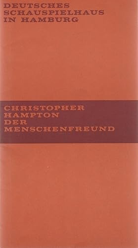 Bild des Verkufers fr Programmheft Christopher Hampton DER MENSCHENFREUND Premiere 17. Januar 1971 Spielzeit 1970 /71 Heft 5 zum Verkauf von Programmhefte24 Schauspiel und Musiktheater der letzten 150 Jahre