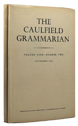 THE CAULFIELD GRAMMARIAN: Volume nine, numbers one and two