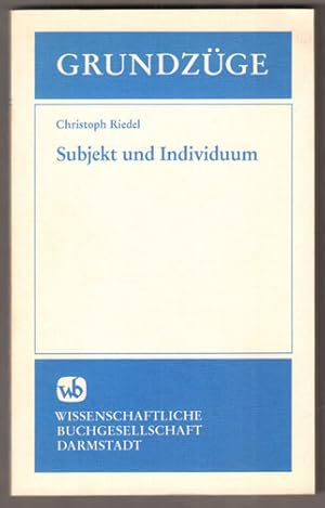 Seller image for Subjekt und Individuum. Zur Geschichte des philosophischen Ich-Begriffes. for sale by Antiquariat Neue Kritik