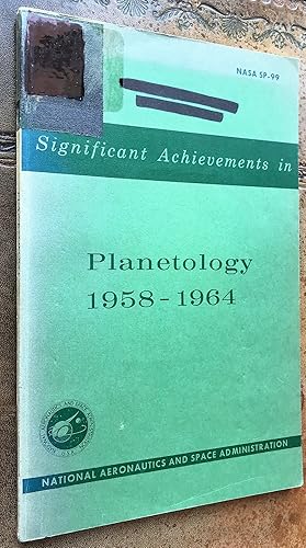 Significant Achievements In Planetology 1958-1964