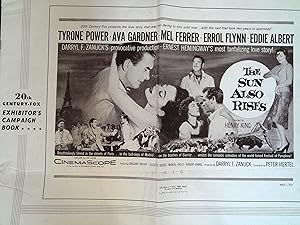 Seller image for The Sun Also Rises Pressbook 1957 Tyrone Power, Ava Gardner, Errol Flynn for sale by AcornBooksNH