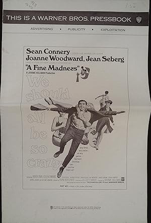 Imagen del vendedor de A Fine Madness Pressbook 1966 Sean Connery, Joanne Woodward a la venta por AcornBooksNH