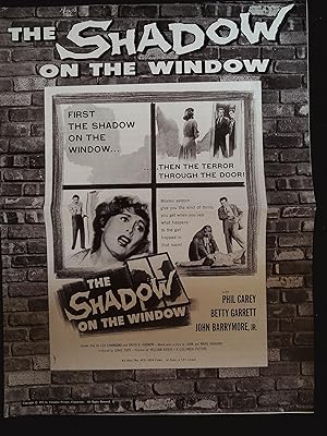 Seller image for The Shadow on the Window Pressbook 1957 Philip Carey, Betty Garrett for sale by AcornBooksNH