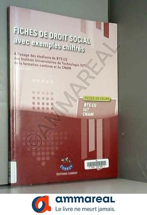 Seller image for Fiches de droit social avec exemples chiffrs: Processus 4 du BTS CG for sale by Ammareal