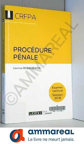 Seller image for Procdure pnale - Examen national Session 2018 for sale by Ammareal