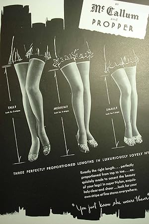 Imagen del vendedor de Ad for Mccallum and Propper Nylon Stockings "You Just Know She Wears Them" a la venta por Hammonds Antiques & Books