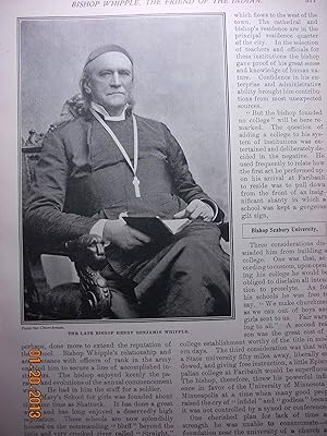 Image du vendeur pour Article: Bishop Whipple the Friend of the Indian mis en vente par Hammonds Antiques & Books